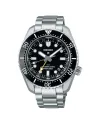 Montre Seiko Prospex Diver's 200M GMT avec cadran noir et bracelet en acier