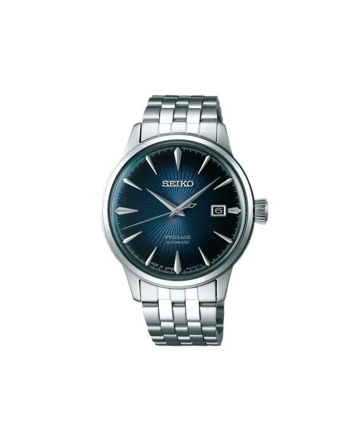 Seiko Presage Cocktail Blue Dial Watch with Steel Strap