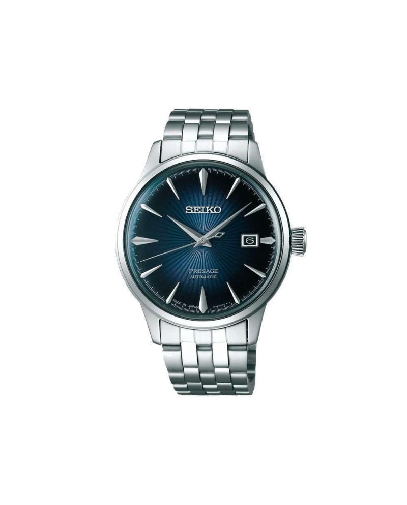 Montre Seiko Presage Cocktail à cadran bleu avec bracelet en acier