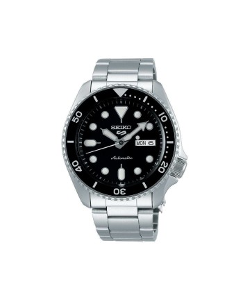 Seiko 5 Sport Watch Black Dial Steel Bracelet