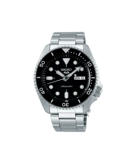 Orologio Seiko 5 Sports Quadrante Nero Cinturino in Acciaio