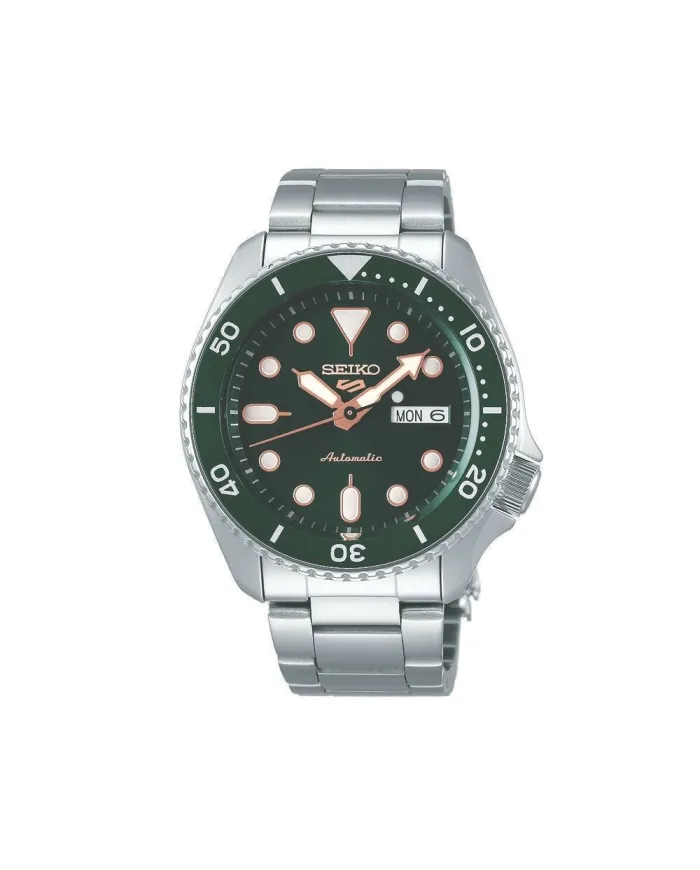 Seiko 5 Sport Watch Green Dial Steel Bracelet