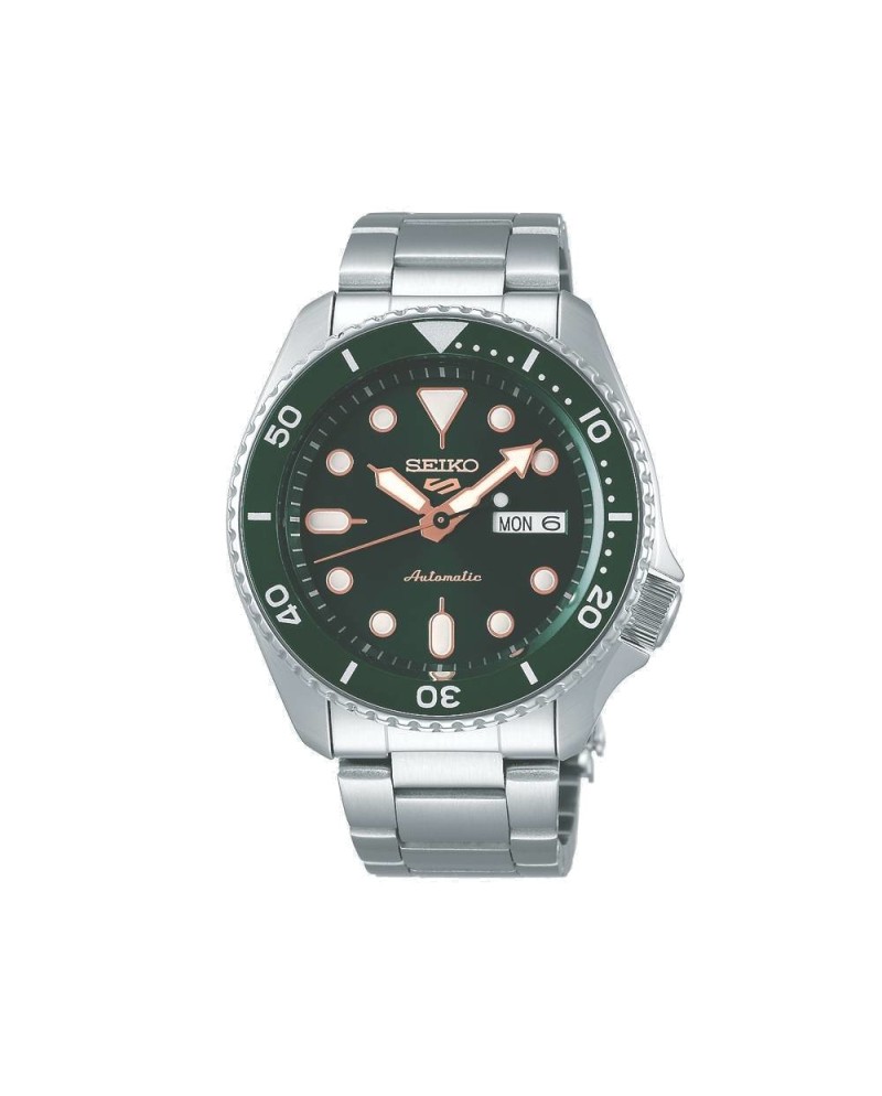 Seiko 5 Sport Watch Green Dial Steel Bracelet