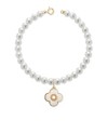 Coscia gioielli bracciale di perle e pendente fiore Le Lune LLBR12.4