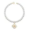 Coscia jewels pearl bracelet and flower pendant Le Lune LLBR12.4