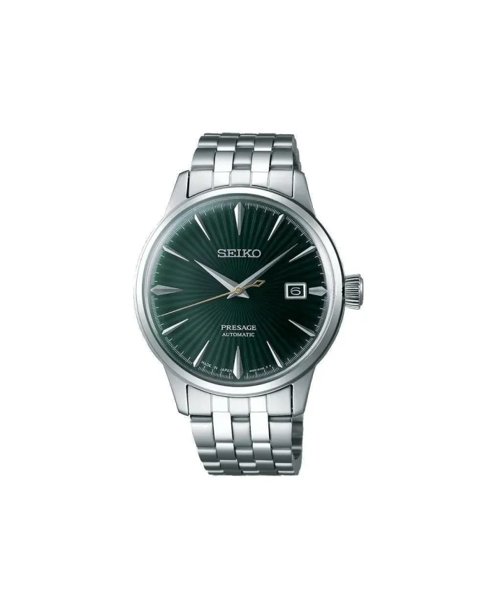 Seiko Presage Cocktail Montre à Cadran Vert avec Bracelet en Acier