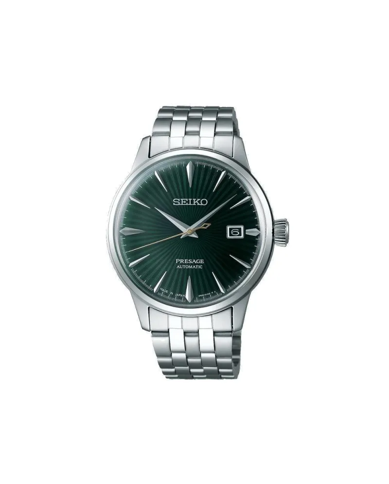 Seiko Presage Cocktail Green Dial Watch with Steel Strap