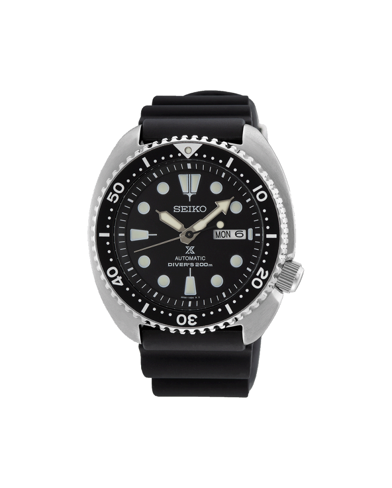 Montre Seiko Prospex Diver's 200M cadran noir bracelet en silicone
