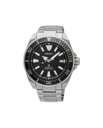 Seiko Prospex Samurai Diver's 200M Watch Black Dial Steel Bracelet