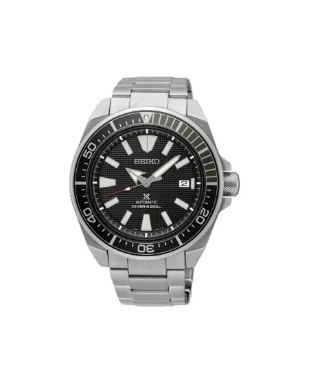 Orologio Seiko Prospex Samurai Diver's 200M Quadrante Nero Cinturino in Acciaio