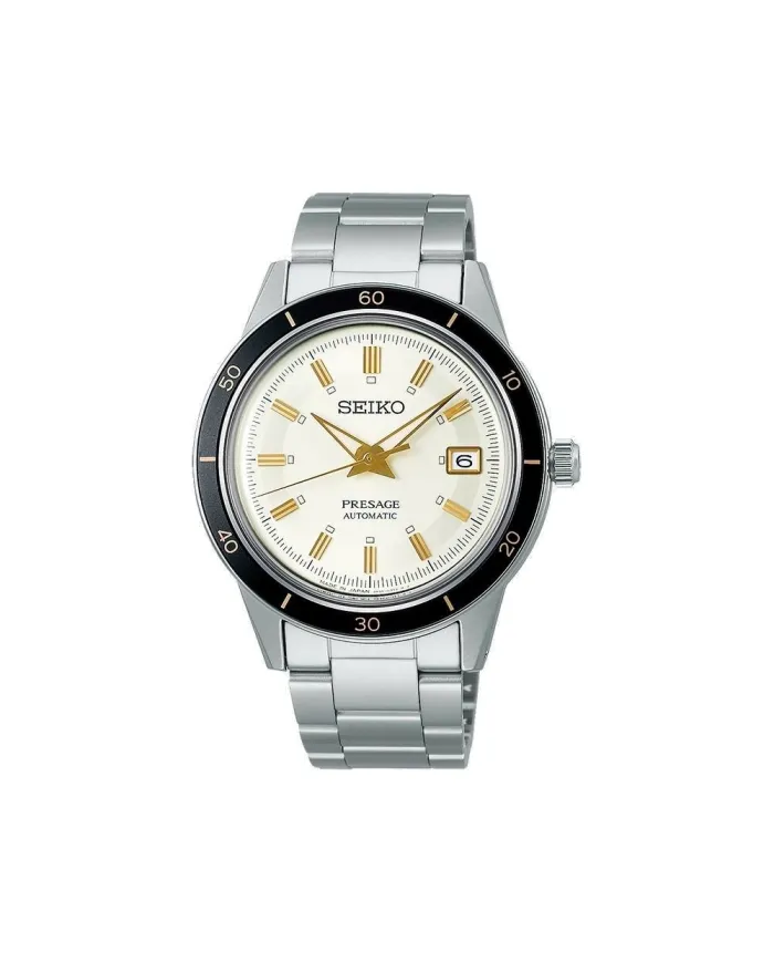 Montre Seiko Presage Style 60's cadran blanc avec bracelet en acier