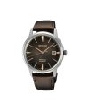 Montre Seiko Presage Cocktail avec cadran marron et bracelet en cuir