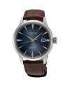 Seiko Presage Cocktail Blue Dial Watch with Leather Strap