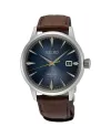 Seiko Presage Cocktail Blue Dial Watch with Leather Strap