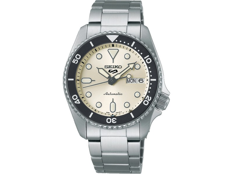 Seiko 5 Sport Watch Champagne Dial Steel Bracelet