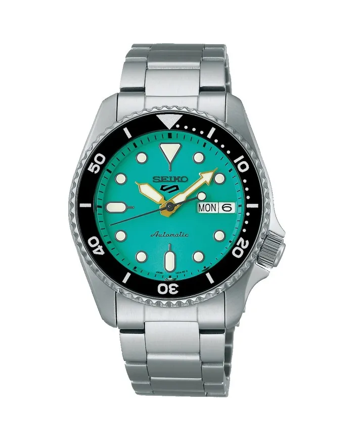 Montre Seiko 5 Sport Cadran Turquoise Bracelet En Acier