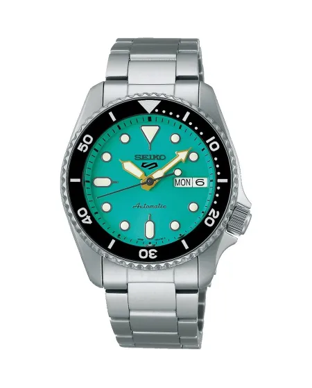 Montre Seiko 5 Sport Cadran Turquoise Bracelet En Acier