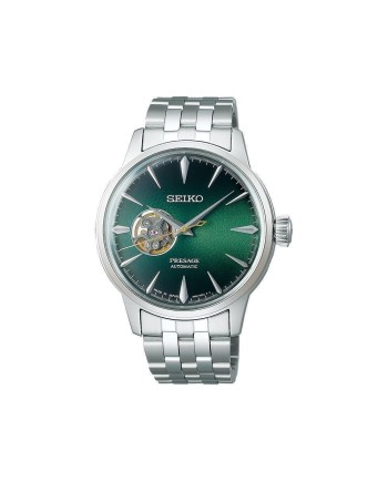 Seiko Presage Cocktail Open Heart Watch Green Dial with Steel Strap