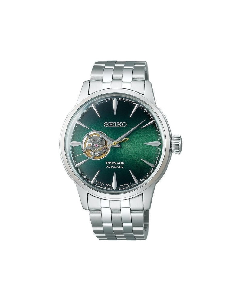 Orologio Seiko Presage Cocktail Open Heart Quadrante Verde con Cinturino Acciaio