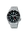 Seiko 5 Sport GMT Bracelet en acier inoxydable avec cadran noir