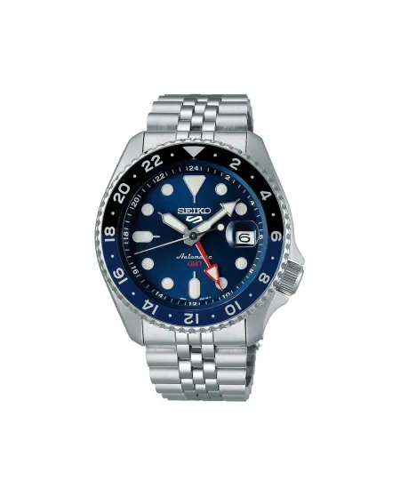 Orologio Seiko 5 Sports GMT Quadrante Blu Cinturino in Acciaio