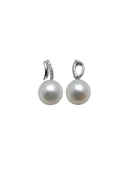 Coscia jewels Le Lune pendant with pearl in gold and diamonds LLPN724