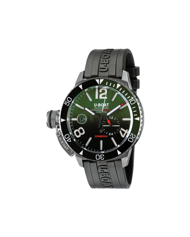 Montre U-Boat Sommerso 46 mm bracelet en caoutchouc vert céramique Montre U-Boat Sommerso 46 mm bracelet en caoutchouc vert céramique