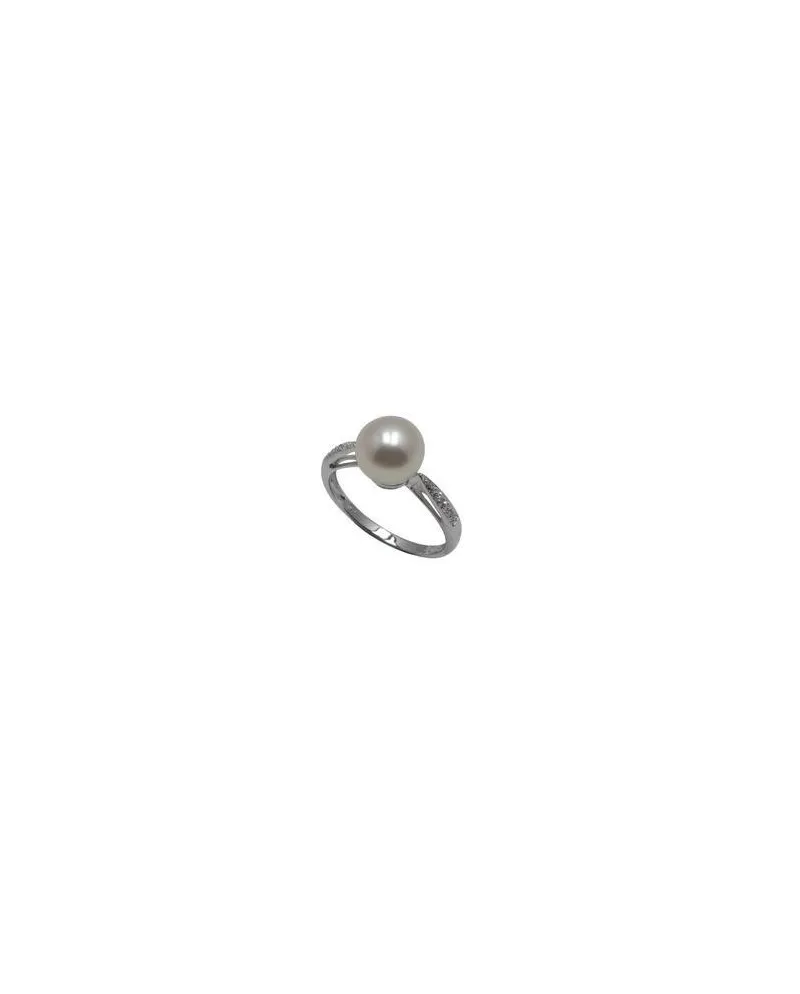 Coscia gioielli Anello Le Lune perle oro bianco e diamanti LLRN790