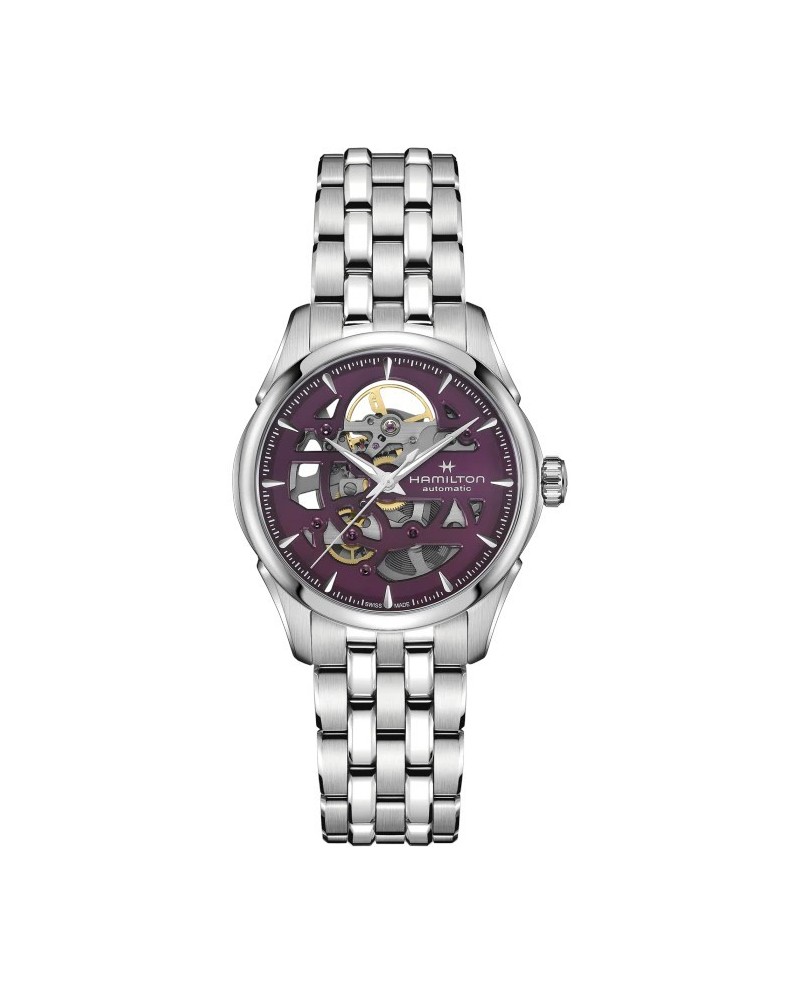 Montre Hamilton Jazzmaster Skeleton Lady Auto à cadran violet