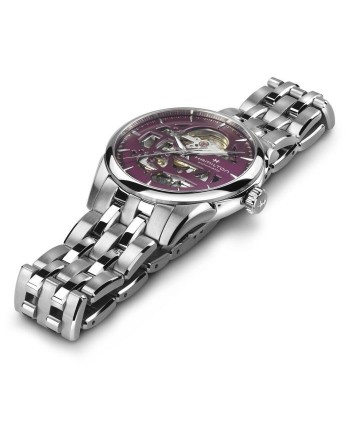 Montre Hamilton Jazzmaster Skeleton Lady Auto à cadran violet