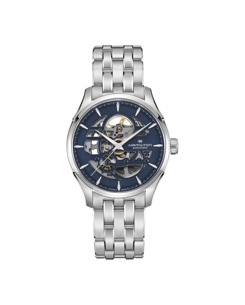 Montre Hamilton Jazzmaster Skeleton Auto à cadran bleu
