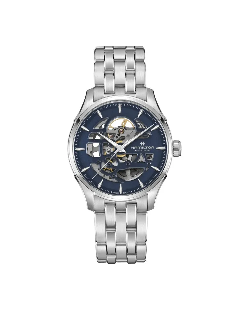 Montre Hamilton Jazzmaster Skeleton Auto à cadran bleu