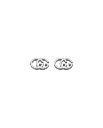 Gucci Running G White Gold Stud Earrings YBD094074001