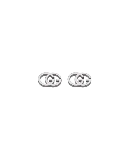 Gucci Orecchini a bottone Running G in oro bianco YBD094074001