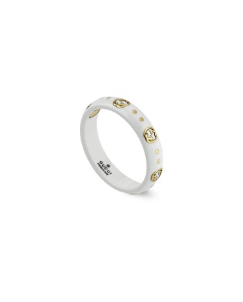 Bague Gucci Icon en corindon blanc et or