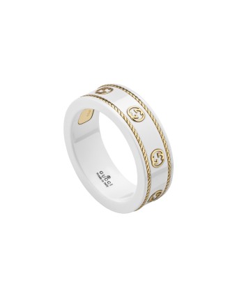 Gucci Icon Ring in White Zirconia and Gold