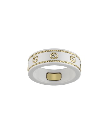 Gucci Icon Ring in White Zirconia and Gold