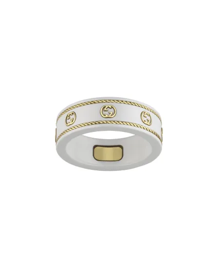 Bague Gucci Icon en zircon blanc et or