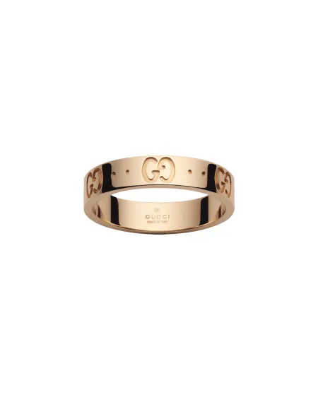 Anello Gucci Icon in Oro Rosa con Doppia G