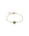 Gucci Le Marché des Merveilles Bracelet in Yellow Gold, with Green Jade and Diamonds, with Feline Head