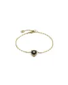 Gucci Le Marché des Merveilles Bracelet in Yellow Gold, with Black Onyx and Diamonds, with Feline Head
