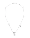 Collier Gucci Flora en or blanc avec diamants et pendentifs