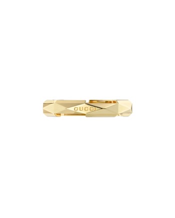 Anello Gucci Link to Love in Oro Giallo con Borchie 4 mm