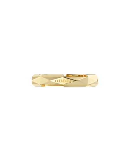 Bague Gucci Link to Love en or jaune avec clous de 4 mm