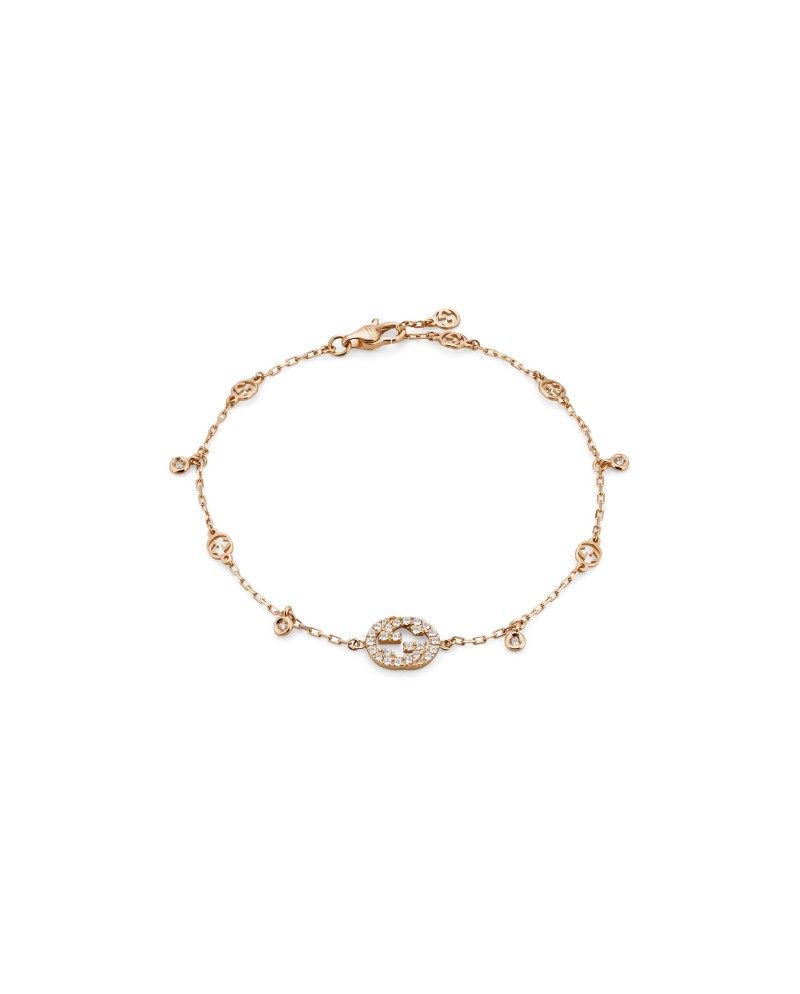 Bracciale Gucci Flora in Oro Rosa GG con Diamanti