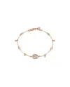 Gucci Flora Bracelet in Rose Gold GG with Diamonds