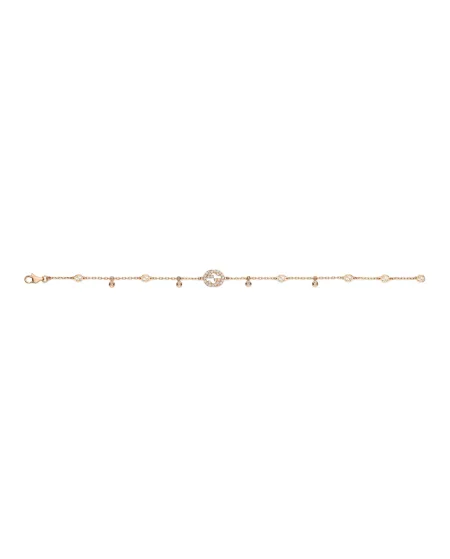 Bracciale Gucci Flora in Oro Rosa GG con Diamanti