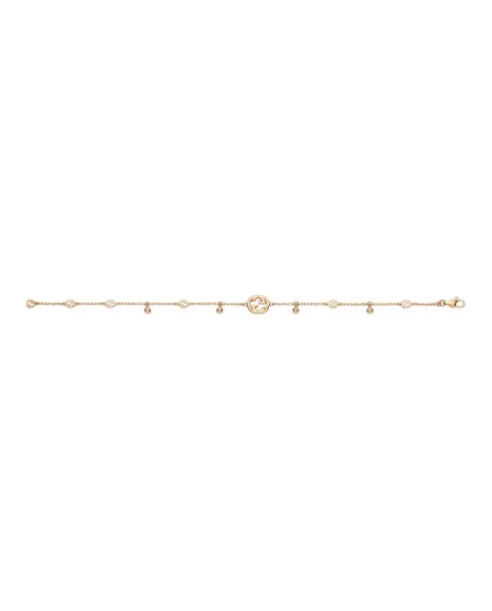 Bracciale Gucci Flora in Oro Rosa GG con Diamanti