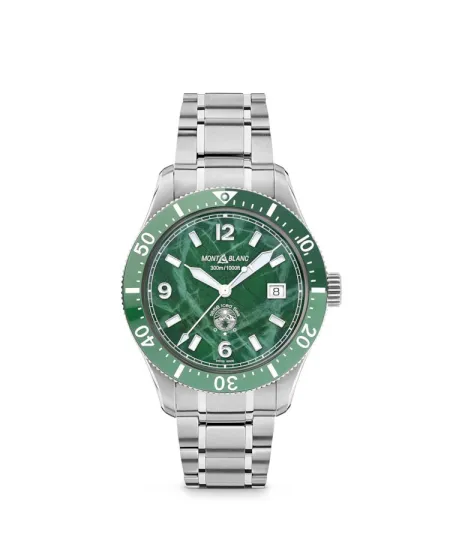Montre Montblanc 1858 Ice Sea automatique avec date verte