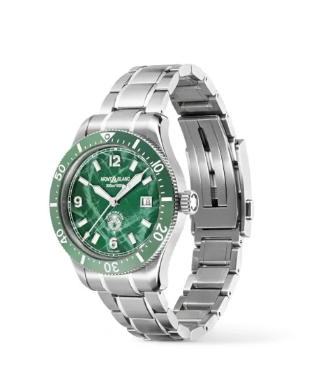 Montre Montblanc 1858 Ice Sea automatique avec date verte